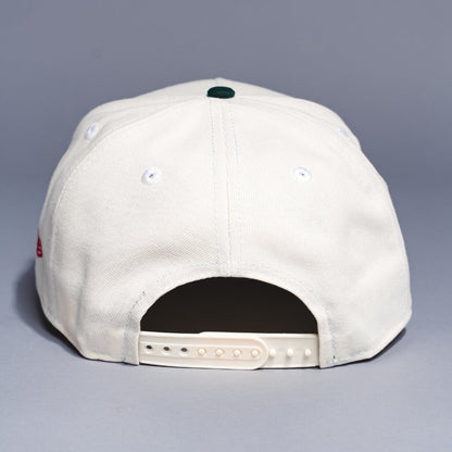 NEW ERA 9FIFTY A-FRAME CHROME/FOREST GREEN ST LOUIS CARDINALS SNAPBACK W/ BUSCH STADIUM SIDE PATCH