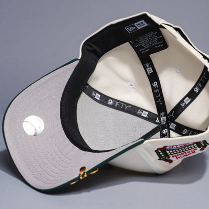NEW ERA 9FIFTY A-FRAME CHROME/FOREST GREEN ST LOUIS CARDINALS SNAPBACK W/ BUSCH STADIUM SIDE PATCH