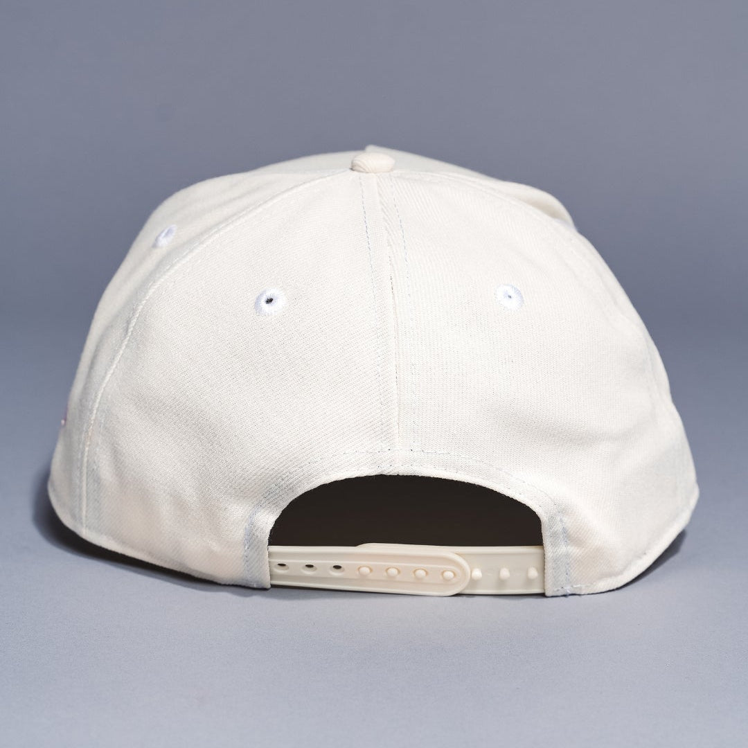 NEW ERA 9FIFTY A-FRAME WHITE LOS ANGELES DODGERS W/ 100TH ANNIVERSARY SIDE PATCH