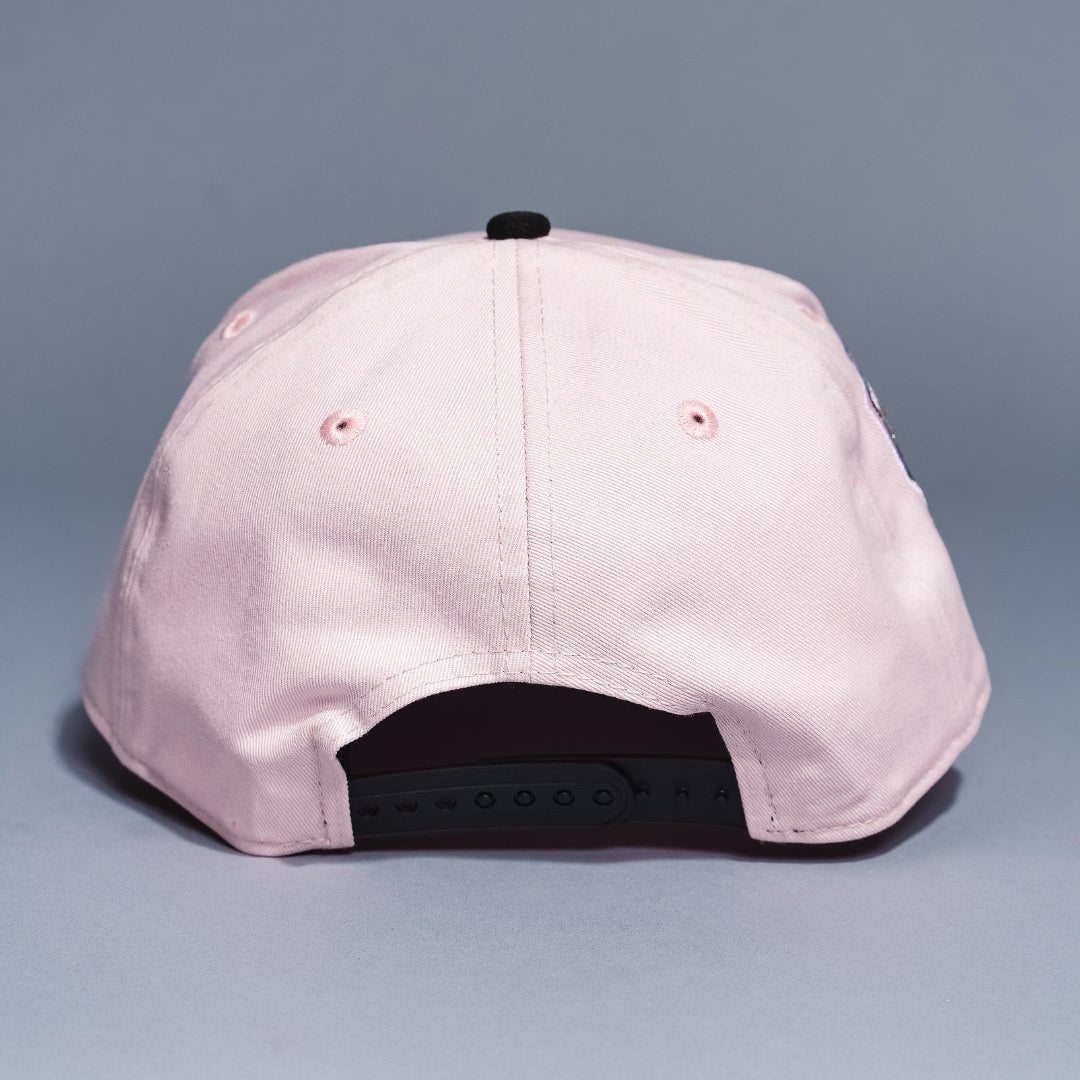 NEW ERA 9FIFTY A-FRAME SOFT PINK/BLACK ARIZONA DIAMONDBACKS SNAPBACK W/ 1998 INAUGURAL SEASON SIDE PATCH