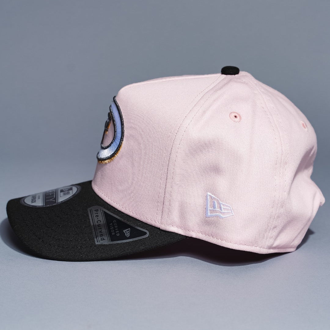 NEW ERA 9FIFTY A-FRAME SOFT PINK/BLACK ARIZONA DIAMONDBACKS SNAPBACK W/ 1998 INAUGURAL SEASON SIDE PATCH