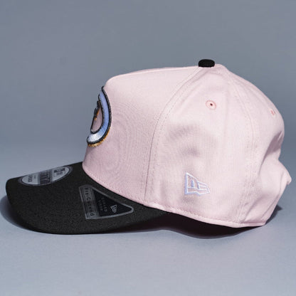 NEW ERA 9FIFTY A-FRAME SOFT PINK/BLACK ARIZONA DIAMONDBACKS SNAPBACK W/ 1998 INAUGURAL SEASON SIDE PATCH