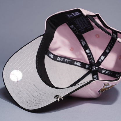 NEW ERA 9FIFTY A-FRAME SOFT PINK/BLACK ARIZONA DIAMONDBACKS SNAPBACK W/ 1998 INAUGURAL SEASON SIDE PATCH