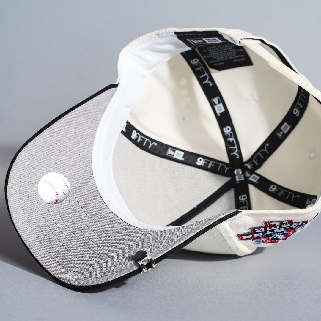 NEW ERA 9FIFTY A-FRAME CHROME/BLACK CHICAGO WHITE SOX SNAPBACK W/ 2003 ALL STAR GAME SIDE PATCH