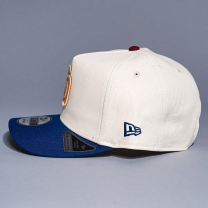 NEW ERA 9FIFTY A-FRAME CHROME/BLUE SAN DIEGO PADRES SNAPBACK W/ PETCO PARK SIDE PATCH
