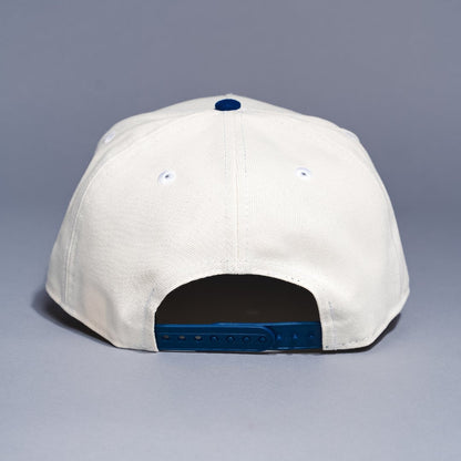 NEW ERA 9FIFTY A-FRAME CHROME/BLUE LOS ANGELES DODGERS "SHOHEI OHTANI" SCRIPT W/ LA LOGO SIDE PATCH