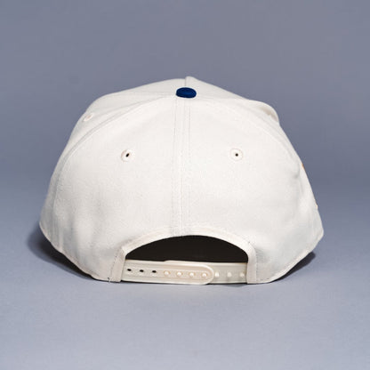 NEW ERA 9FIFTY A-FRAME CHROME/BLUE UPSIDE DOWN LOS ANGELES DODGERS W/ 2020 WORLD SERIES SIDE PATCH