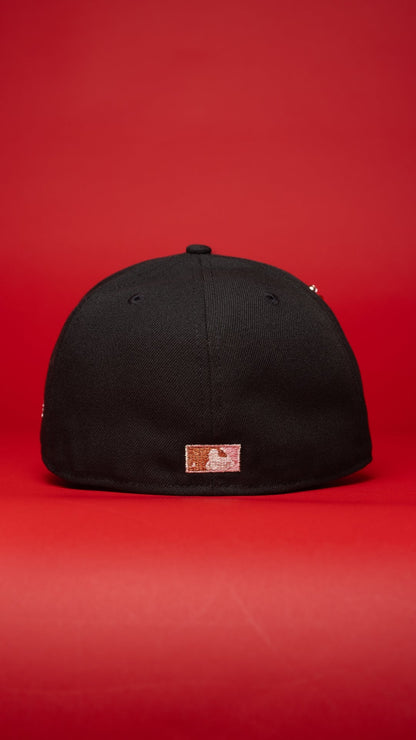 NEW ERA EXCLUSIVE 59FIFTY BLACK LOS ANGELES DODGERS "CITY OF ANGELS" W/ WORLD CHAMPIONS SIDE PATCH