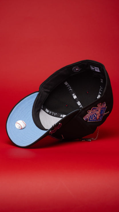 NEW ERA EXCLUSIVE 59FIFTY BLACK LOS ANGELES DODGERS W/ EMBROIDERY + SHOHEI OHTANI SIDE PATCH