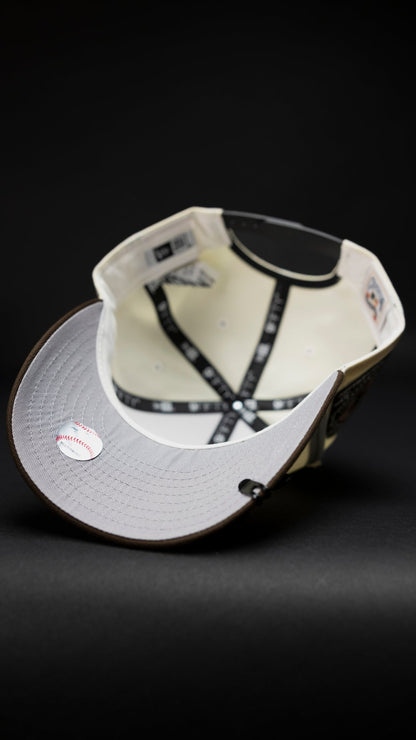 NEW ERA EXCLUSIVE 9FIFTY CHROME/BROWN BALTIMORE ORIOLES SNAPBACK W/ 30TH ANNIVERSARY SIDE PATCH