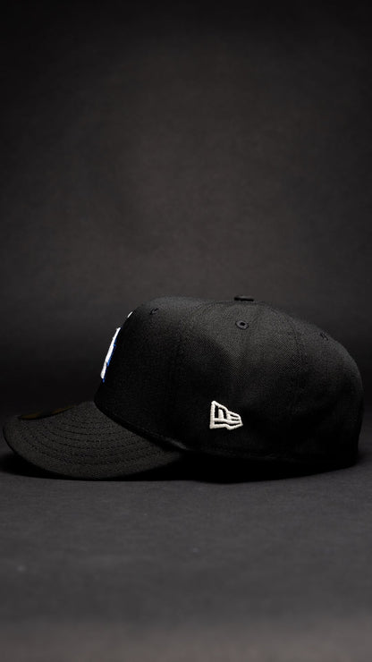 NEW ERA EXCLUSIVE 59FIFTY BLACK LOS ANGELES DODGERS W/ TOKYO SERIES SIDE PATCH