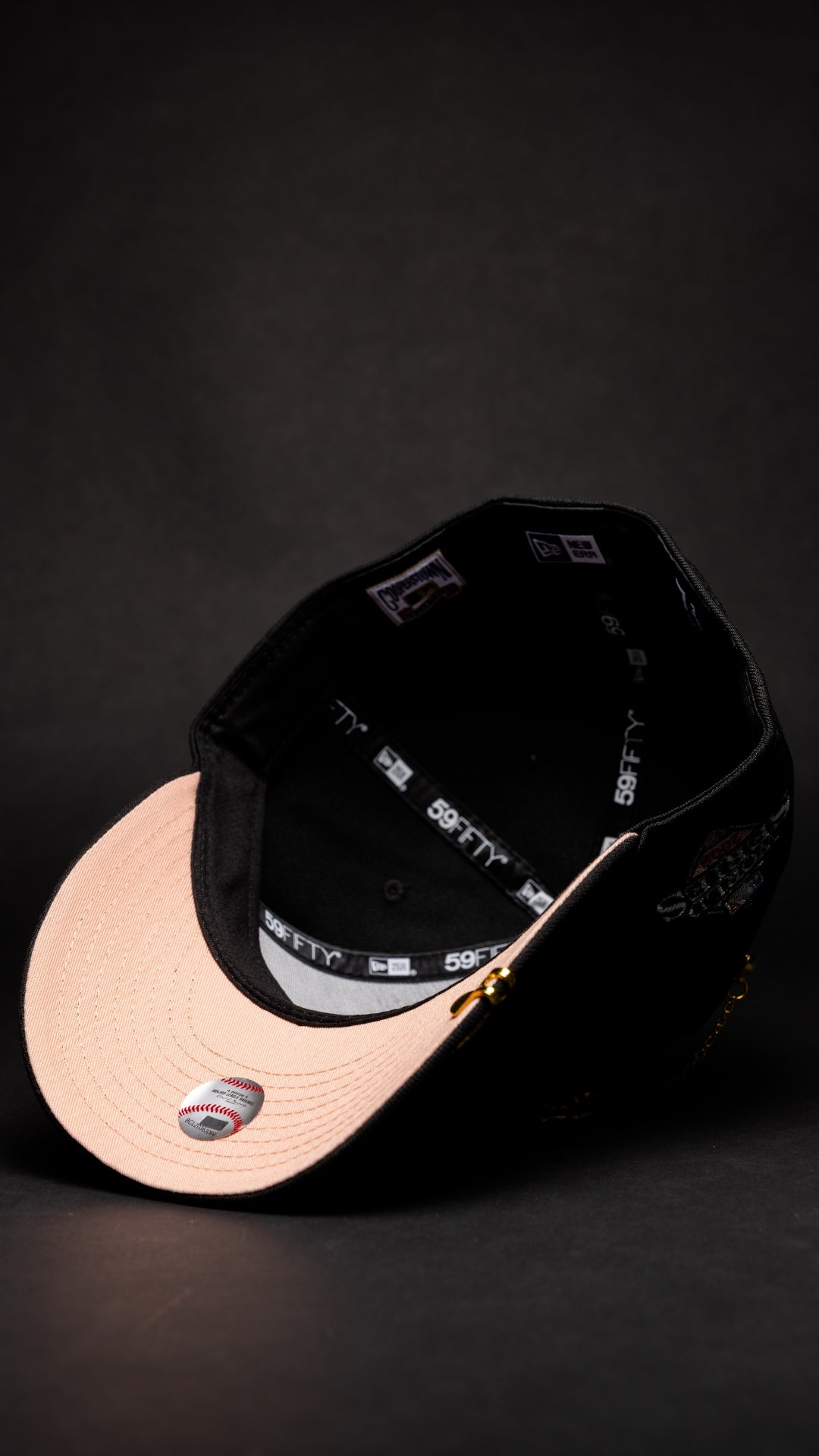 NEW ERA EXCLUSIVE 59FIFTY BLACK PHILADELPHIA PHILLIES W/ WORLD SERIES SIDE PATCH