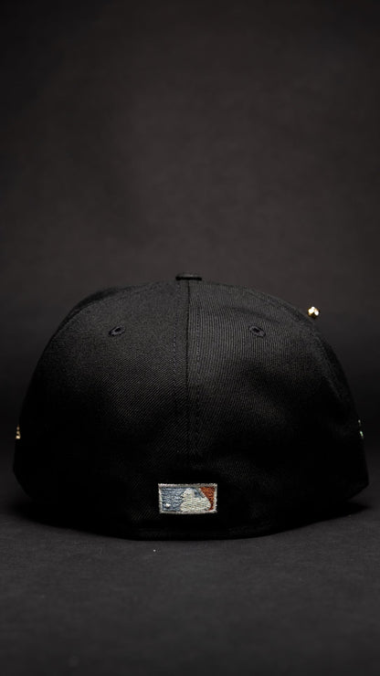 NEW ERA EXCLUSIVE 59FIFTY BLACK PHILADELPHIA PHILLIES W/ WORLD SERIES SIDE PATCH