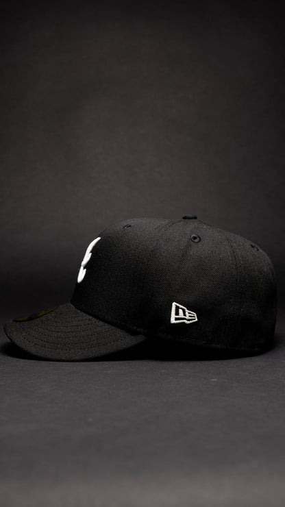 NEW ERA EXCLUSIVE 59FIFTY BLACK ATLANTA BRAVES W/ ALL STAR GAME SIDE PATCH