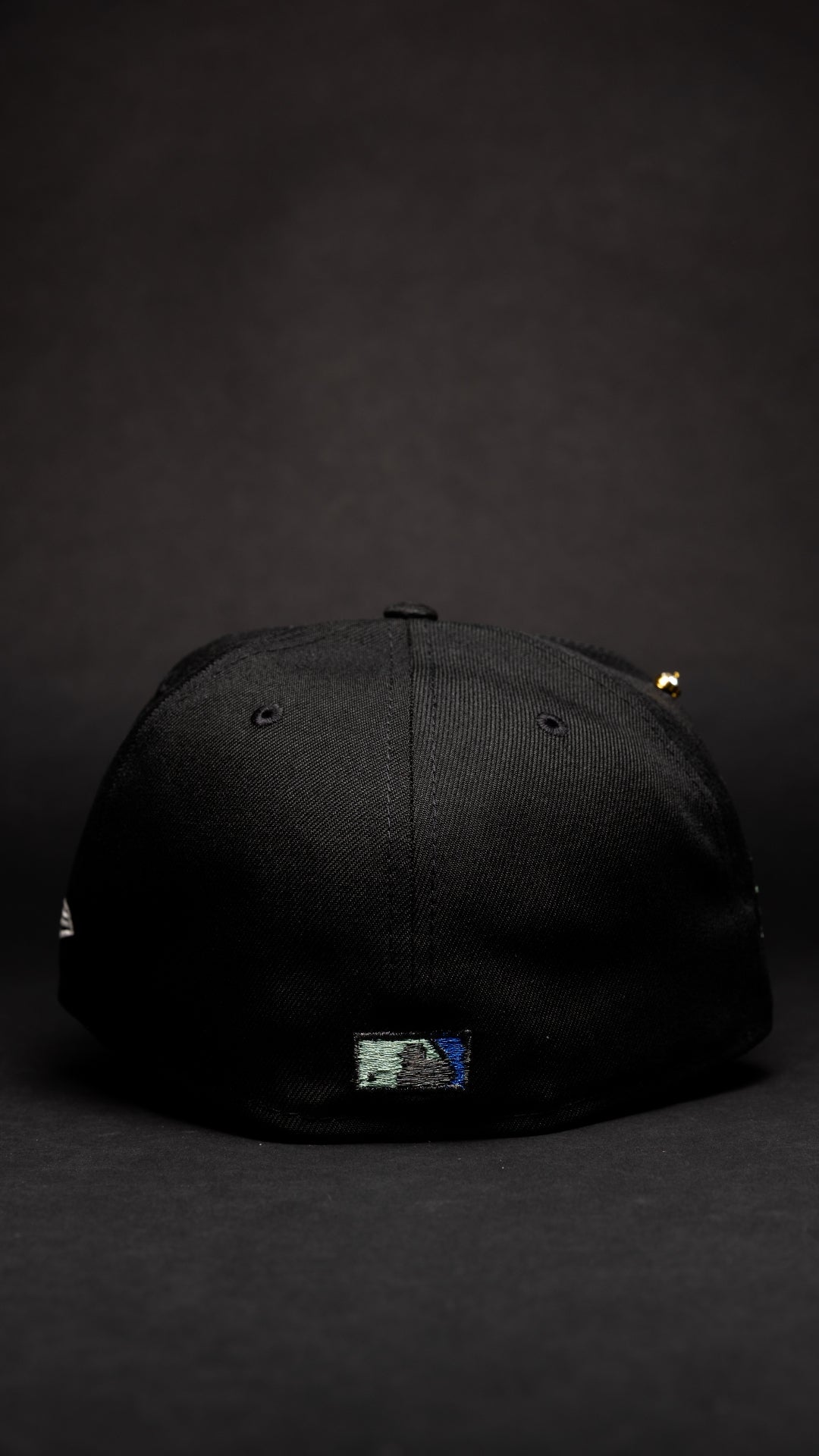 NEW ERA EXCLUSIVE 59FIFTY BLACK NEW YORK YANKEES W/ 100TH SEASON SIDE PATCH
