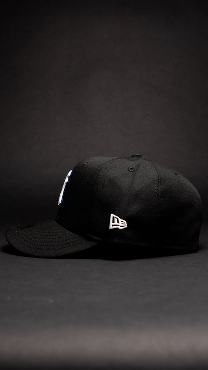 NEW ERA EXCLUSIVE 59FIFTY BLACK NEW YORK YANKEES W/ 100TH SEASON SIDE PATCH
