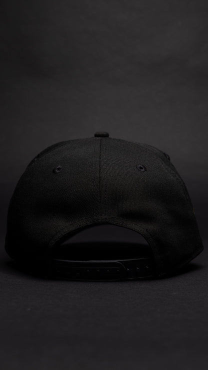 NEW ERA 9FIFTY A-FRAME BLACK LOS ANGELES DODGERS SNAPBACK W/ ICY HEART + 50TH ANNIVERSARY SIDE PATCH