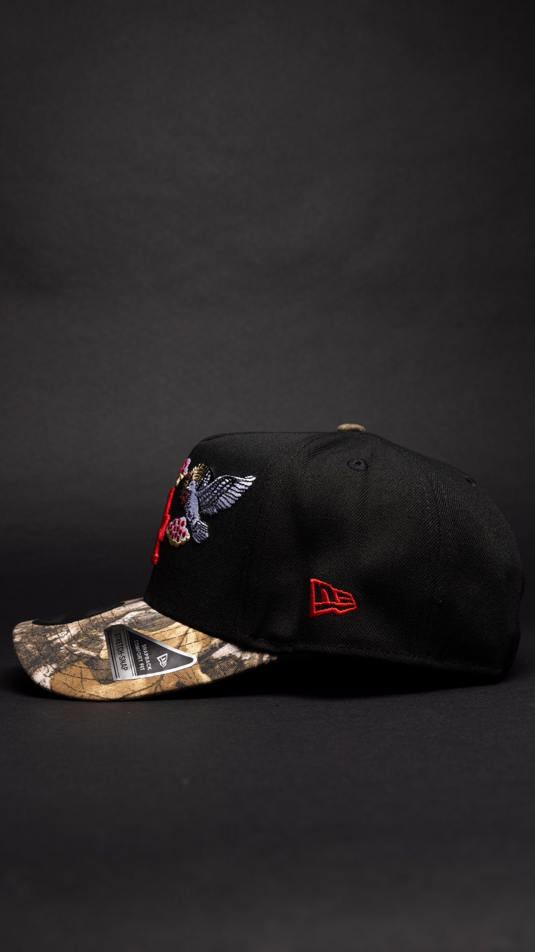 NEW ERA 9FIFTY A-FRAME BLACK/REALTREE LOS ANGELES DODGERS "HEAVENLY CITY" W/ SHOHEI OHTANI 50-50 CLUB SIDE PATCH
