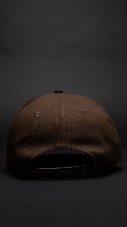 NEW ERA 9FIFTY A-FRAME BROWN/BLACK LOS ANGELES DODGERS W/ RED HEART + 100TH ANNIVERSARY SIDE PATCH