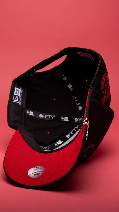 NEW ERA 9FIFTY A-FRAME BLACK HOUSTON ASTROS SNAPBACK W/ 2005 WORLD SERIES SIDE PATCH