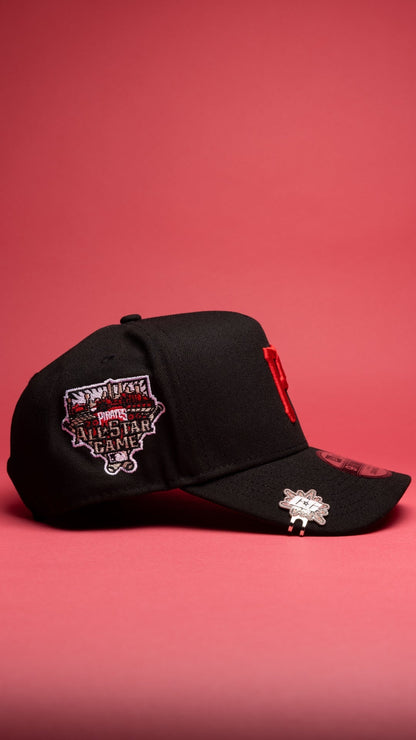 NEW ERA 9FIFTY A-FRAME BLACK PITTSBURGH PIRATES SNAPBACK W/ ALL STAR GAME SIDE PATCH