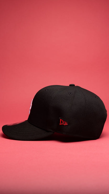 NEW ERA EXCLUSIVE 9FIFTY BLACK LOS ANGELES DODGERS SNAPBACK W/ 50TH ANNIVERSARY SIDE PATCH