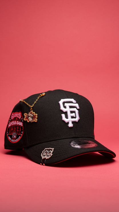 NEW ERA EXCLUSIVE 9FIFTY BLACK SAN FRANCISCO GIANTS SNAPBACK W/ 1984 ALL STAR GAME SIDE PATCH