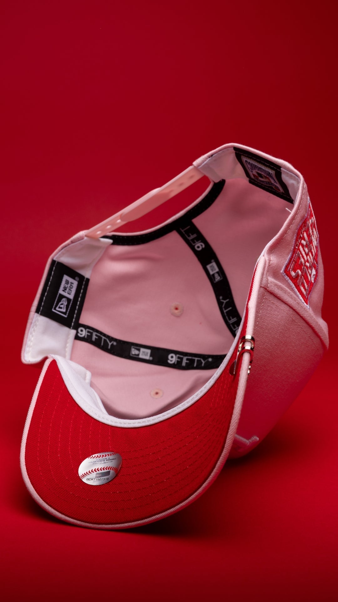 NEW ERA 9FIFTY A-FRAME PINK LOS ANGELES DODGERS W/ 2020 WORLD SERIES SIDE PATCH