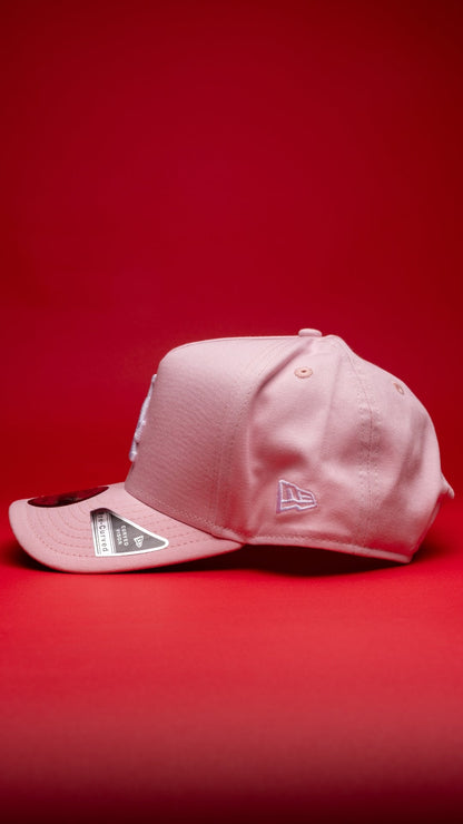 NEW ERA 9FIFTY A-FRAME PINK LOS ANGELES DODGERS W/ 2020 WORLD SERIES SIDE PATCH