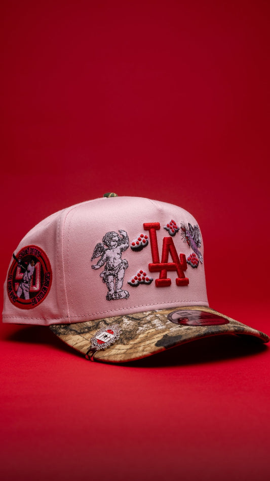 NEW ERA 9FIFTY A-FRAME PINK/REALTREE LOS ANGELES DODGERS "HEAVENLY CITY" W/ SHOHEI OHTANI 50-50 CLUB SIDE PATCH