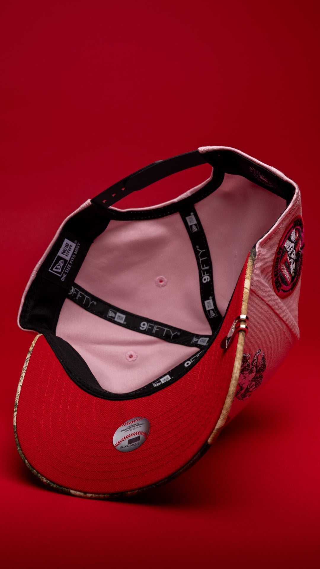 NEW ERA 9FIFTY A-FRAME PINK/REALTREE LOS ANGELES DODGERS "HEAVENLY CITY" W/ SHOHEI OHTANI 50-50 CLUB SIDE PATCH