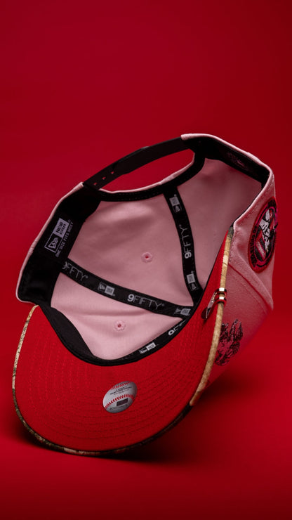NEW ERA 9FIFTY A-FRAME PINK/REALTREE LOS ANGELES DODGERS "HEAVENLY CITY" W/ SHOHEI OHTANI 50-50 CLUB SIDE PATCH