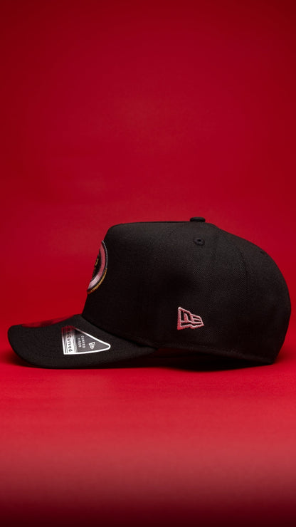 NEW ERA 9FIFTY A-FRAME BLACK ARIZONA DIAMONDBACKS SNAPBACK W/ 1998 INAUGURAL SEASON SIDE PATCH