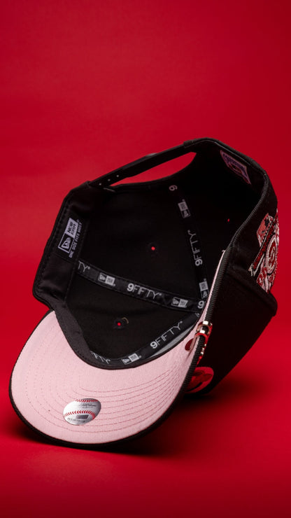 NEW ERA 9FIFTY A-FRAME BLACK CHICAGO CUBS SNAPBACK W/ 1990 ALL STAR GAME SIDE PATCH