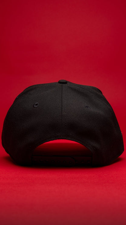 NEW ERA 9FIFTY A-FRAME BLACK CHICAGO CUBS SNAPBACK W/ 1990 ALL STAR GAME SIDE PATCH
