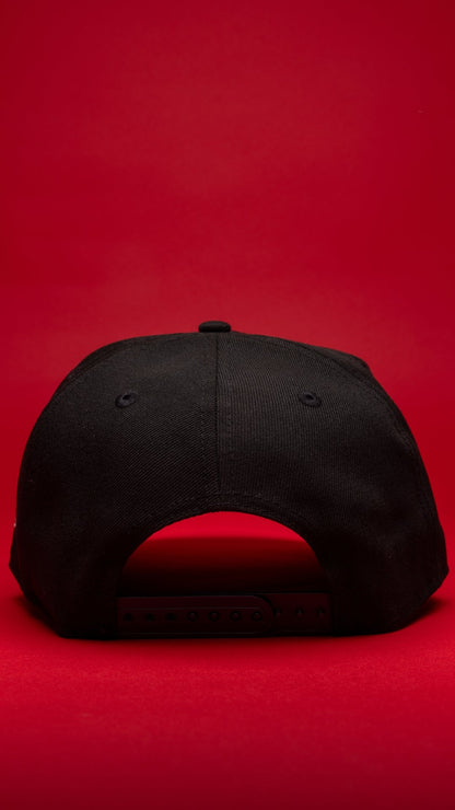 NEW ERA 9FIFTY A-FRAME BLACK TORONTO BLUE JAYS SNAPBACK W/ 30TH ANNIVERSARY SIDE PATCH