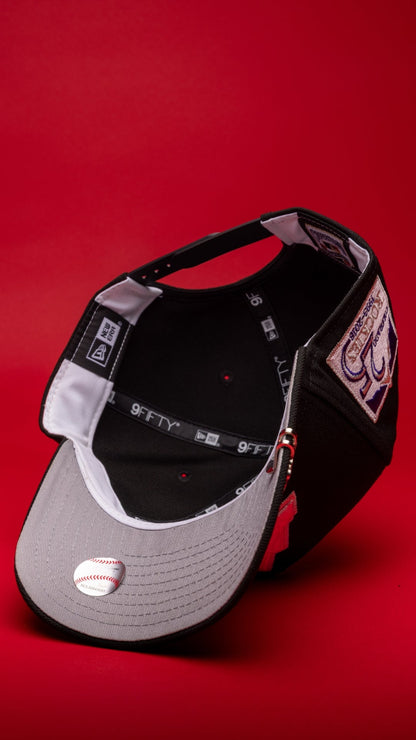 NEW ERA 9FIFTY A-FRAME BLACK COLORADO ROCKIES SNAPBACK W/ 25TH ANNIVERSARY SIDE PATCH
