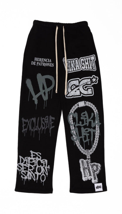 NEW* HERENCIA DE PATRONES x CAP CITY BLACK "CLIKA SHI" SWEATS