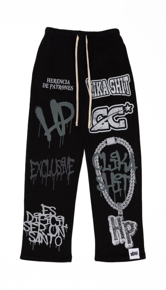 NEW* HERENCIA DE PATRONES x CAP CITY BLACK "CLIKA SHI" SWEATS