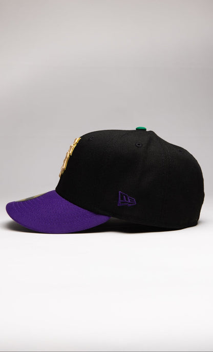 NEW ERA EXCLUSIVE 59FIFTY BLACK/PURPLE SAN FRANCISCO GIANTS W/ ALL STAR WEEK SIDE PATCH