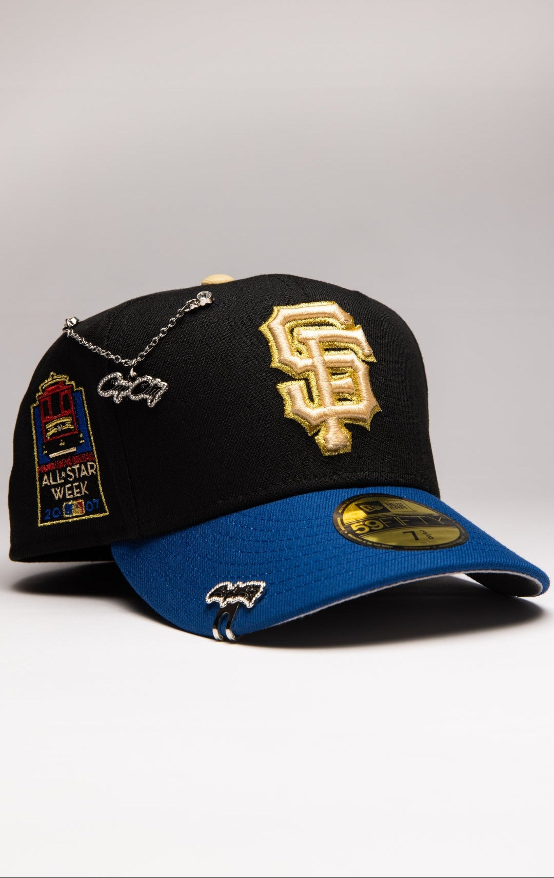 NEW ERA EXCLUSIVE 59FIFTY BLACK/NAVY SAN FRANCISCO GIANTS W/ ALL STAR WEEK SIDE PATCH