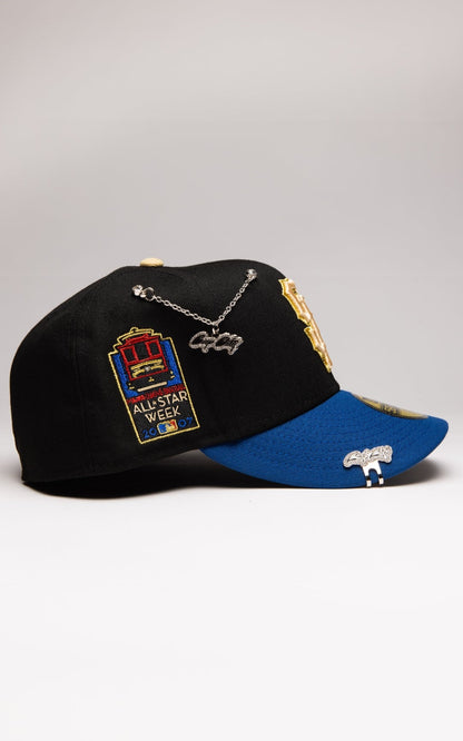 NEW ERA EXCLUSIVE 59FIFTY BLACK/NAVY SAN FRANCISCO GIANTS W/ ALL STAR WEEK SIDE PATCH
