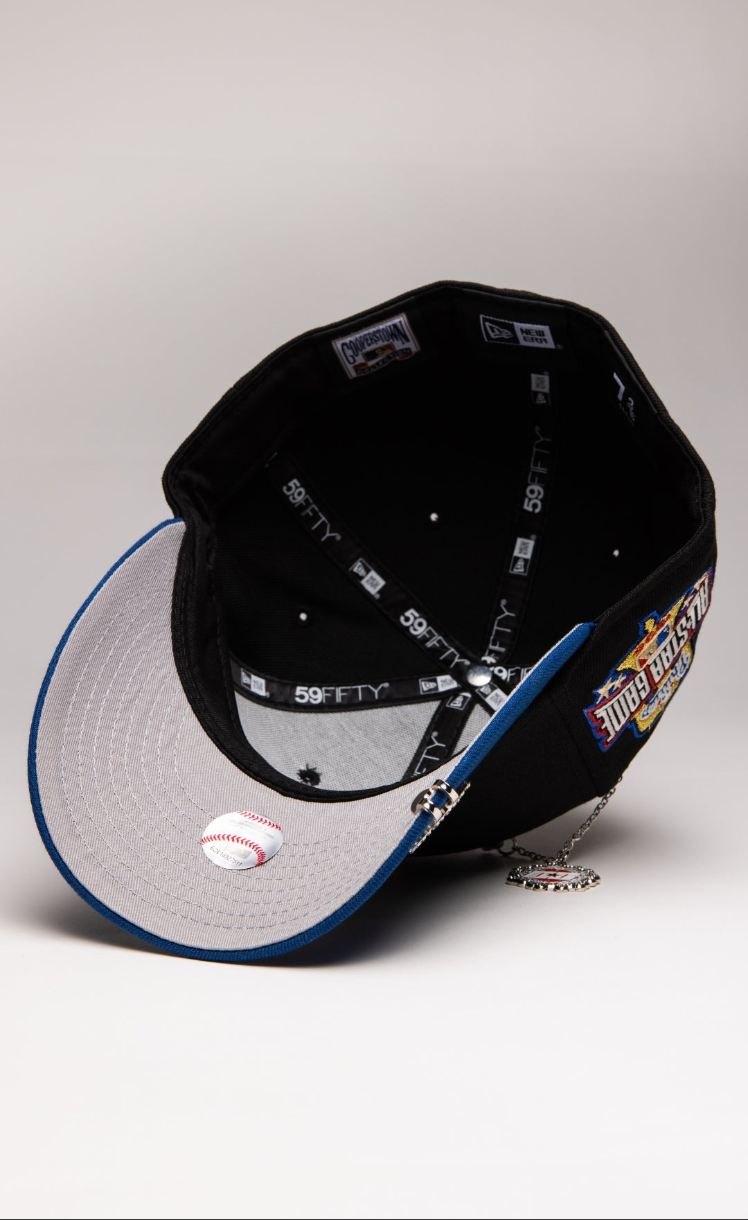 NEW ERA EXCLUSIVE 59FIFTY BLACK/NAVY PHILADELPHIA PHILLIES W/ 1996 ALL STAR GAME SIDE PATCH
