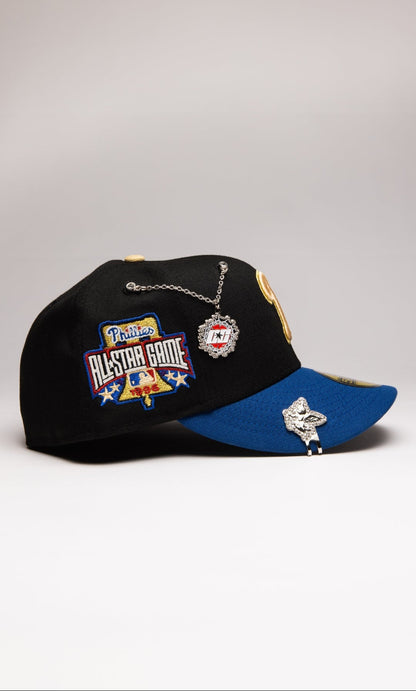 NEW ERA EXCLUSIVE 59FIFTY BLACK/NAVY PHILADELPHIA PHILLIES W/ 1996 ALL STAR GAME SIDE PATCH