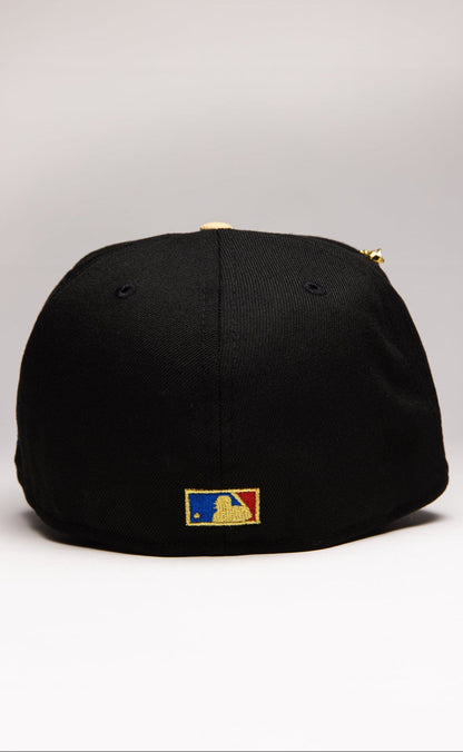 NEW ERA EXCLUSIVE 59FIFTY BLACK/NAVY TEXAS RANGERS W/ INAUGURAL SEASON SIDE PATCH