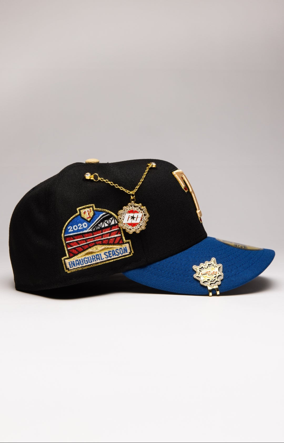 NEW ERA EXCLUSIVE 59FIFTY BLACK/NAVY TEXAS RANGERS W/ INAUGURAL SEASON SIDE PATCH