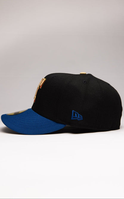 NEW ERA EXCLUSIVE 59FIFTY BLACK/NAVY TEXAS RANGERS W/ INAUGURAL SEASON SIDE PATCH