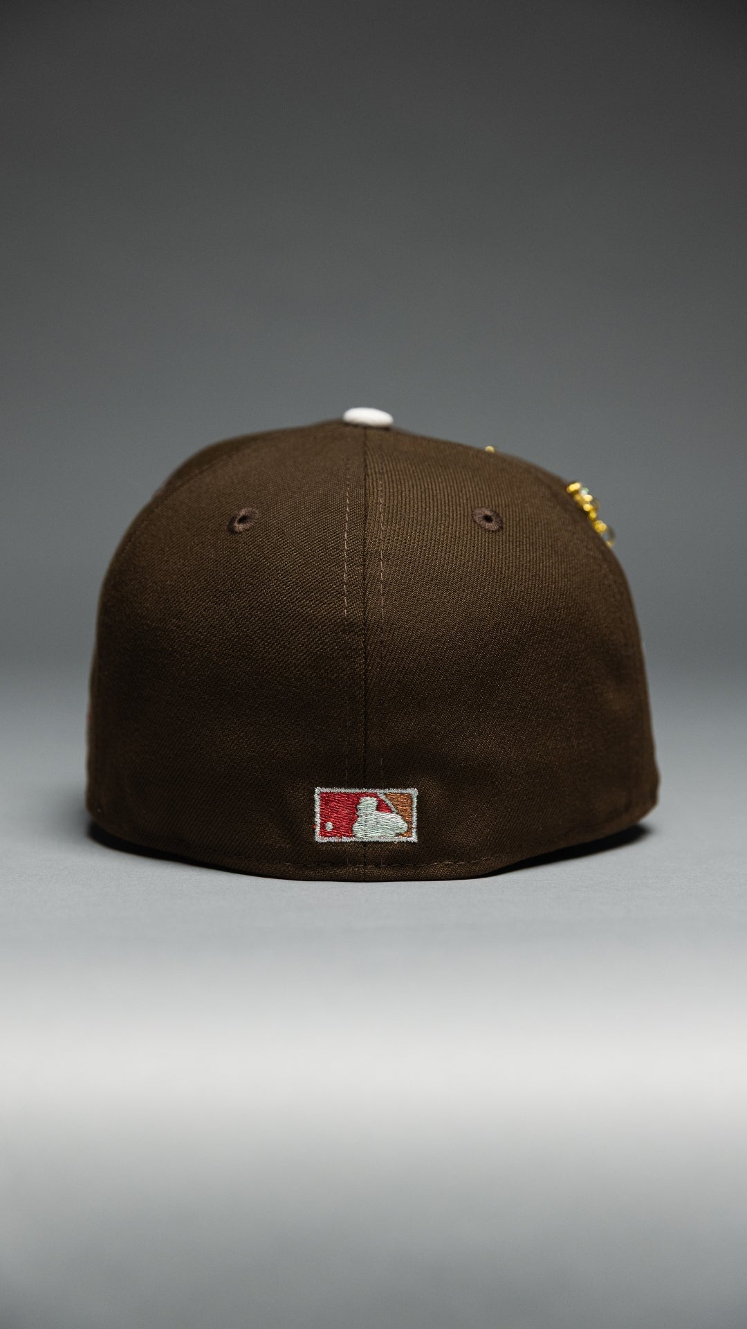 NEW ERA EXCLUSIVE 59FIFTY BROWN LOS ANGELES DODGERS W/ RED ROSE + WORLD SERIES CHAMPIONS SIDE PATCH