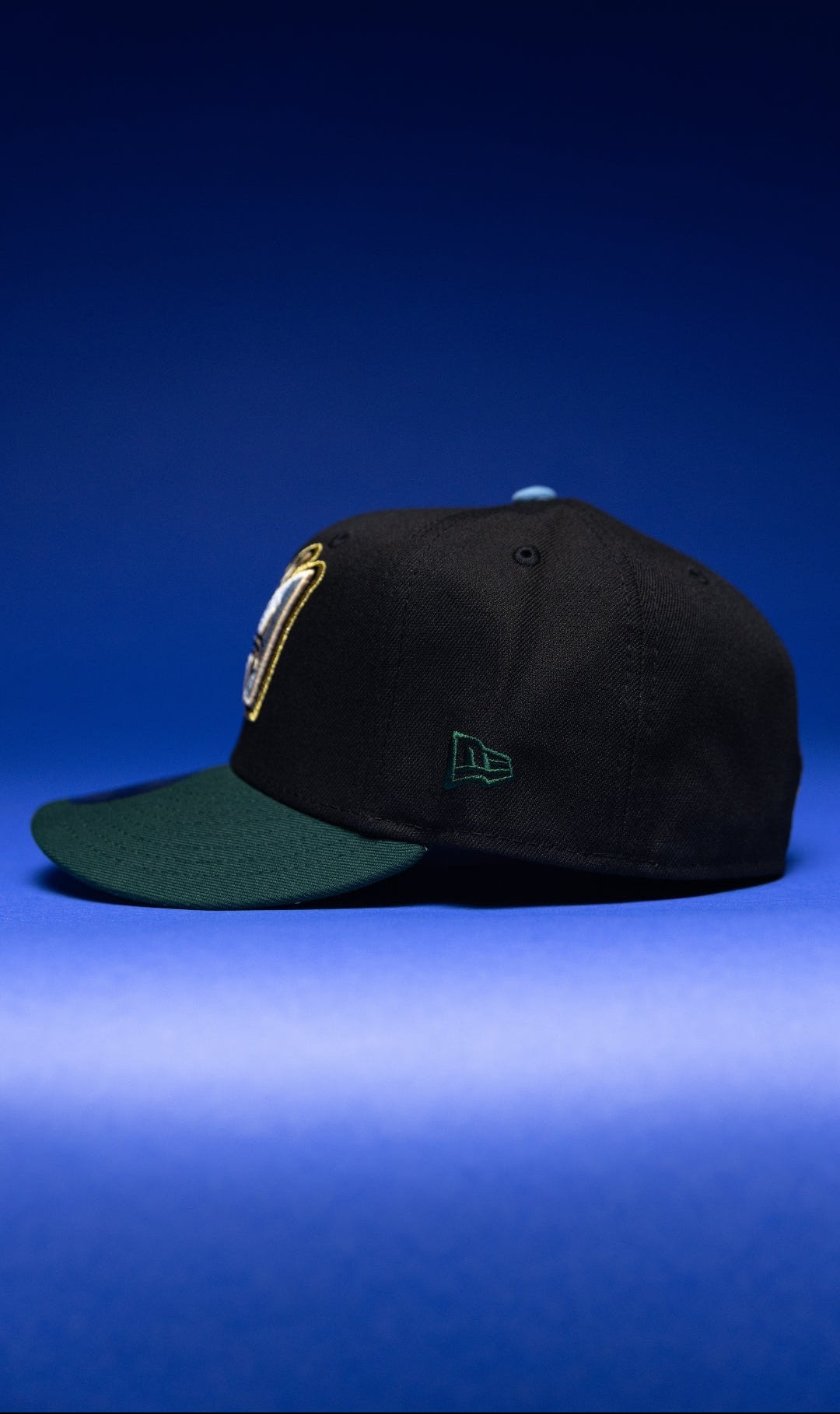 NEW ERA EXCLUSIVE 59FIFTY BLACK/FOREST GREEN ANAHEIM ANGELS W/ 2019 ALL STAR GAME SIDE PATCH