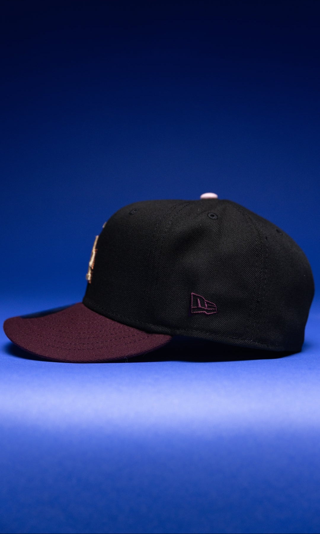 NEW ERA EXCLUSIVE 59FIFTY BLACK/BURGUNDY LOS ANGELES DODGERS W/ SHOHEI OHTANI SIDE PATCH